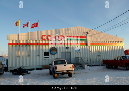 CO-OP Store  11 pm, Cambridge Bay, Nunavut Stock Photo