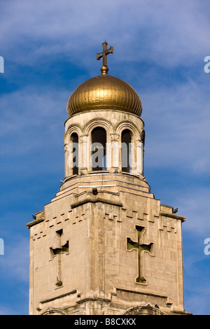 The golden dome of the 19th century Cathedral of the Assumption of the Virgin in Varna, Bulgaria Stock Photo