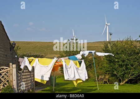 Wind power, Scout Moor, Lancashire, UK Stock Photo