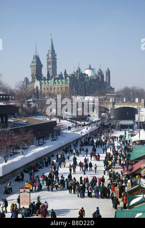 Caisson rideau canal skating