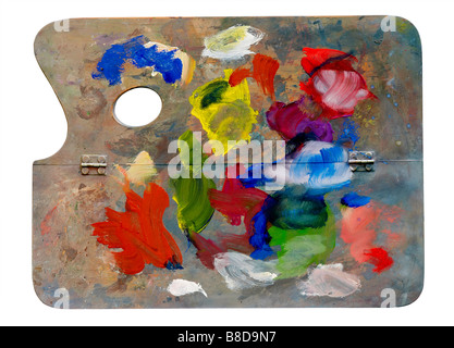 used artistic palette Stock Photo