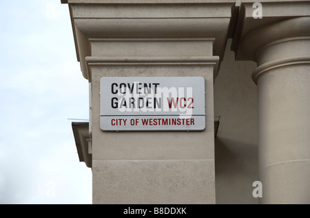 Street sign for Covent Garden, City of Westminster, London.  Jan 2009 Stock Photo