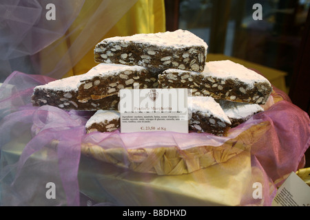 Panforte Cake, Window display, Siena, Tuscany, Italy Stock Photo