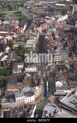 Aerial view of Queens Square Wolverhampton England Uk Stock Photo