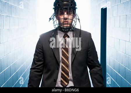 Ice Hockey Player Sport with Helmet, Stick, Puck and Skates in Ice Surface  for Game or Championship in Flat Cartoon Hand Drawn Templates Illustration  14385315 Vector Art at Vecteezy