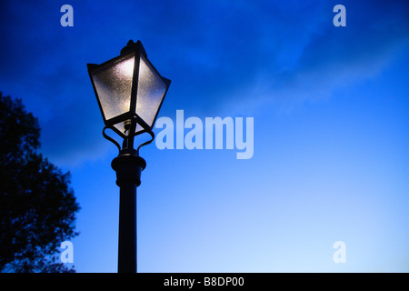 Illuminated street light Stock Photo