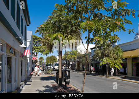 Shops on Duval Street, Old Town, Key West, Florida Keys, USA Stock Photo