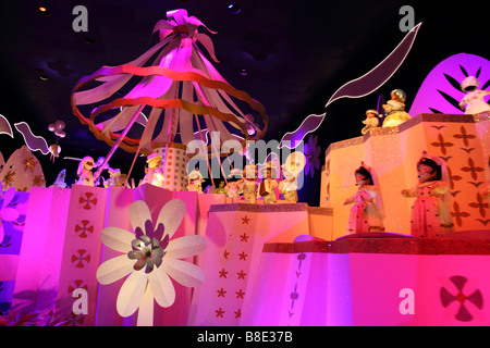 Interior of Its a Small World ride at Disneyland California Stock Photo