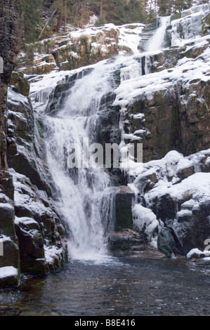 Kamienczyka waterfall in Szklarska Poreba, Karkonosze, Poland Stock Photo