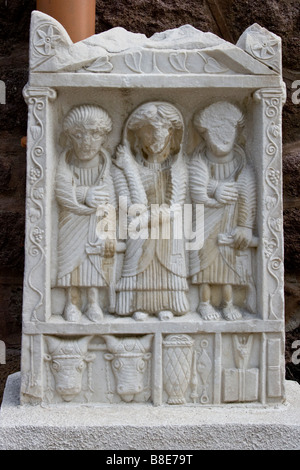 Roman Gravestone at the Museum of Anatolian Civilizations in Ankara Turkey Stock Photo