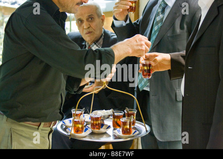 Tea Delivery in the Grand Bazaar in Istanbul Turkey Stock Photo