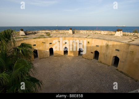 Colonial French Fort d Estrees on Ile De Goree in Dakar Senegal Stock Photo