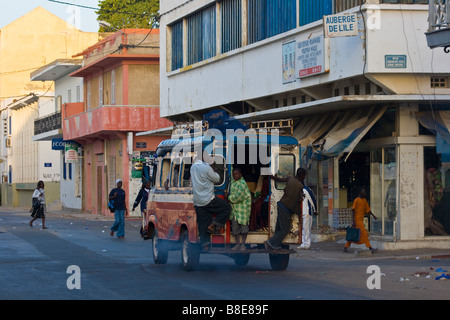 Local Bus in St Louis in Senegal West Africa Stock Photo