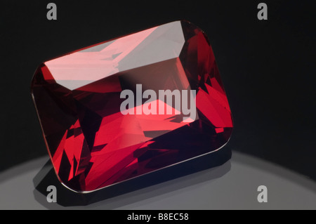 Cushion cut Ruby (Synthetic; Lab-created) Stock Photo