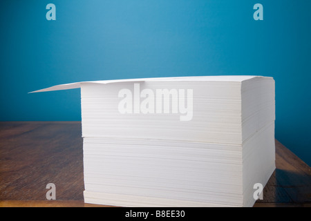 A stack of paper Stock Photo