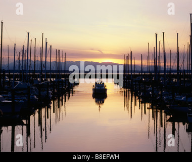 WASHINGTON - Shilshole Bay Marina on the shores of the Puget Sound in Seattle. Stock Photo