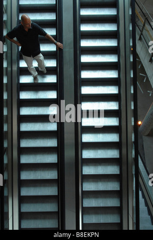 Escalators in a shopping centre Stock Photo