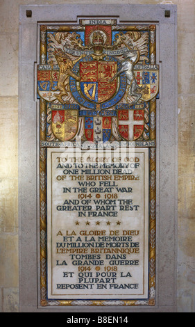 First World War memorial at Senlis Cathedral Picardy France Stock Photo