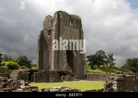 The West Tower of Shap Abbey, near Shap, Cumbria England UK Stock Photo