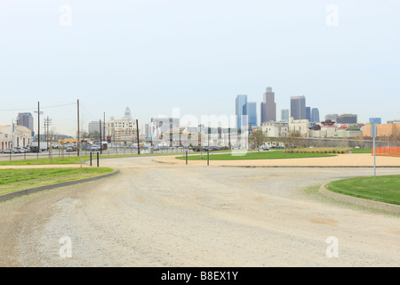 Los Angeles Downtown Air Pollution Skyline Stock Photo