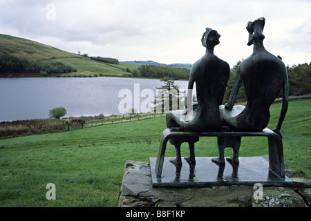 Henry Moor Sculpture, Glenkiln, Scotland Stock Photo