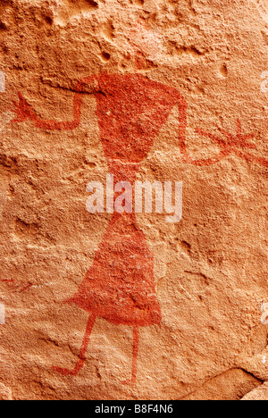 Rock paintings in In Awiss Stock Photo