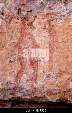 Rock paintings in In Awiss Stock Photo