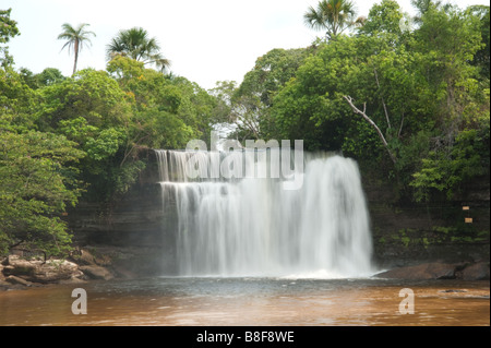 The twin waterfalls in the Carolina district 29 10 2008 Carolina Maranhao Brazil Stock Photo