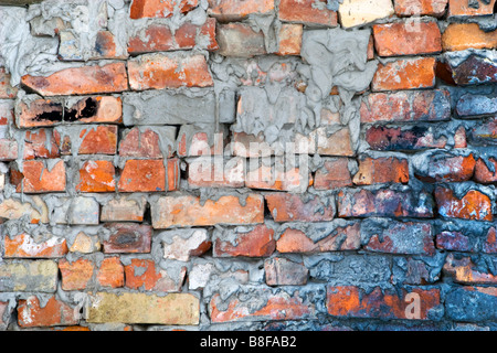 Slapdash bricwork closeup. Stock Photo