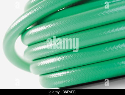 Green hosepipe Stock Photo