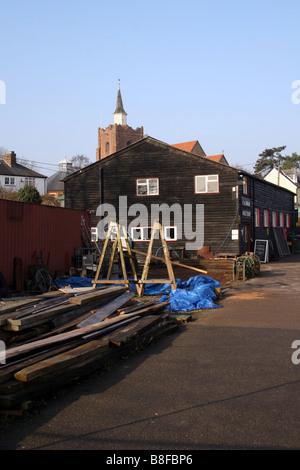 THE OLD BOAT YARD AT HYTHE QUAY. MALDON ESSEX. UK. Stock Photo