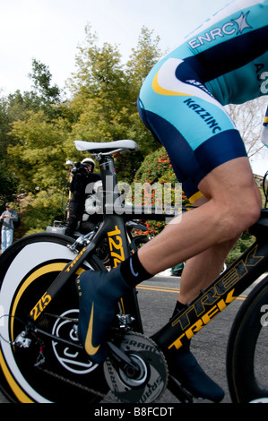 Lance Armstrong in the stage 6 time trials of the Amgen Tour of California 2009 Stock Photo