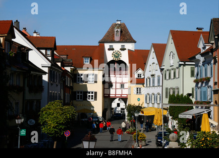 Old towngate in old part of town, Meersburg, Baden Wuerttemberg, Germany, Europe. Stock Photo