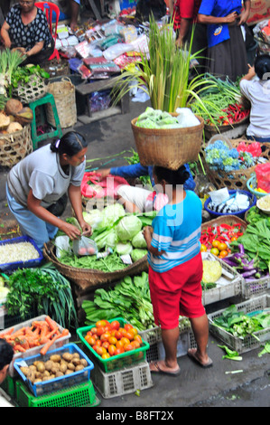 Morning fresh market in Ubud,Bali,Indonesia. Stock Photo