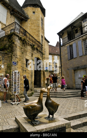A typical village scene in the Perigord region of France Stock Photo