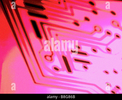 ABSTRACT ILLUSTRATION OF ELECTRICAL CIRCUIT BOARD Stock Photo