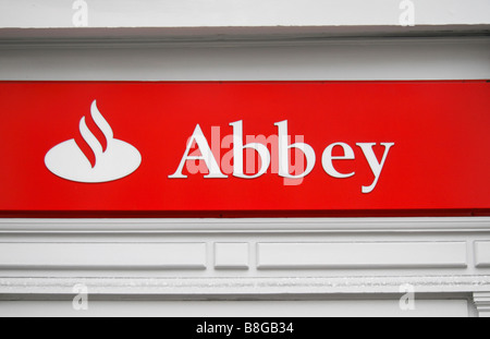 Entrance sign above the Abbey branch on Kings Road, London. Feb 2009 Stock Photo