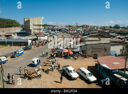 harar ethiopia old town city african market square Stock Photo