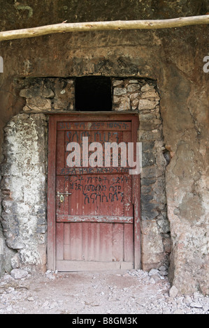 Addis Ababa Ethiopia Kiddus Raguel church Entoto mountain Stock Photo