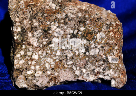 Andesite, a porphyritic volcanic rock.