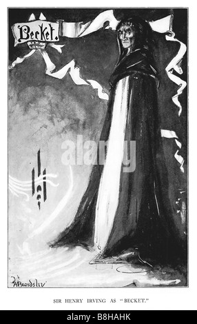 Aubrey Beardsley Sir Henry Irving as Becket in the play by Alfred Tennyson at the Lyceum Theatre in London