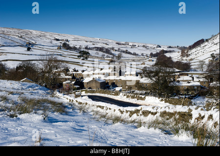 Mid winter at Thwaite in Swaledale Yorkshire Dales National Park Stock Photo