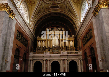 Hungary Esztergom, The Primate's Basilica of the Blessed Virgin Mary Taken into Heaven, the Organ, largest in Hungary Stock Photo