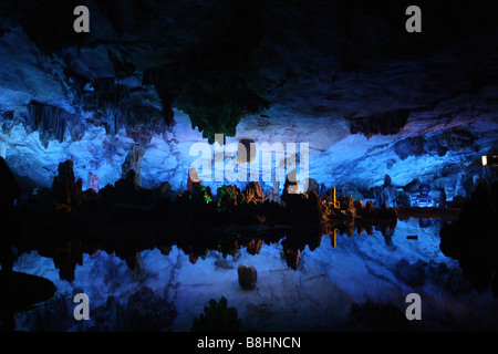 reed flute cave in guilin, china Stock Photo