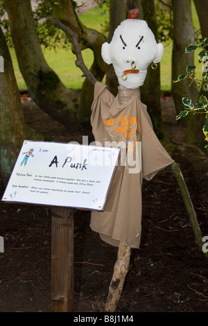 Scarecrows at the Scarecrow festival event, Tatton Park gardens, Cheshire, UK Stock Photo