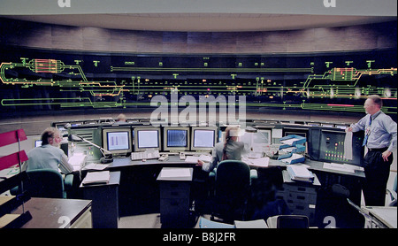 The Channel Tunnel is a complex and busy railway and the Folkestone Contol Centre has prime responsibility for the entire system Stock Photo