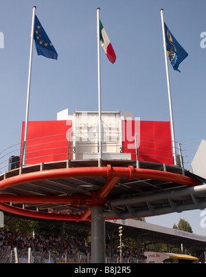 monza race track flags, milan, italy Stock Photo