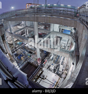 Huge Stratford Box reinforced concrete structure built to house Stratford International Station on the Channel Tunnel Rail Link. Stock Photo