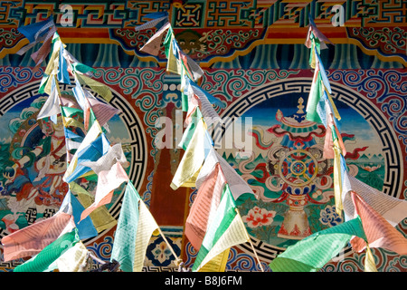 Tibetan prayer flags Stock Photo