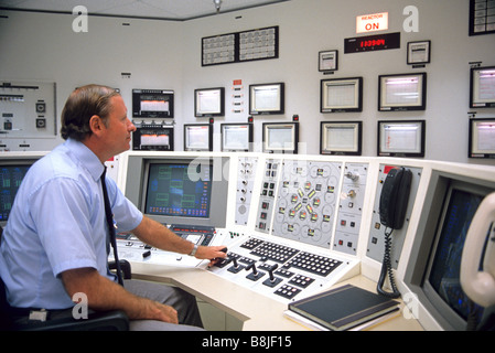 Nuclear reactor control room at the Idaho National Engineering Lab located in the desert between Arco and Idaho Falls Idaho Stock Photo